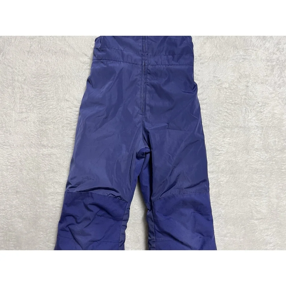 Lands' End Kids Snow Bibs Size 7 Purple Insulated Winter Ski Snow Pants